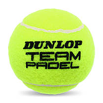 М'ячі для великого тенісу DUNLOP TEAM PADEL DL601385 3шт салатовий, фото 5
