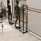 Cтійка-виставка BURJ 1650х350х400мм кв.40х20мм, чорна. Торгове вішало для ременів та одягу, фото 9