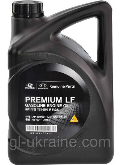 Моторна олива Hyundai/Kia Premium LF Gasoline 5W-20, 4л  (05100-00451)