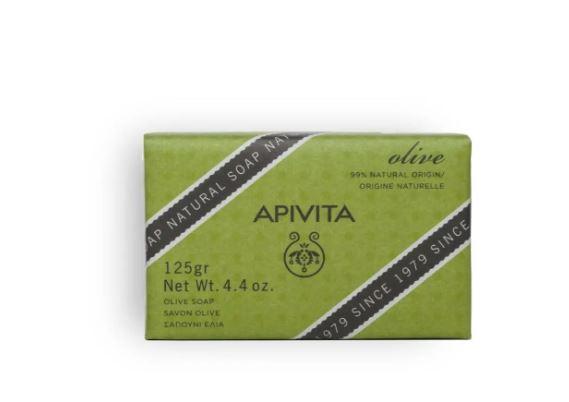 Оливкове мило для всіх типів шкіри Apivita Natural Soap Olive, 125 г