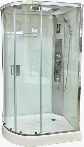 Душовий бокс Veronis BN-4-120 White Chrome (R) 120x80x215, фото 1