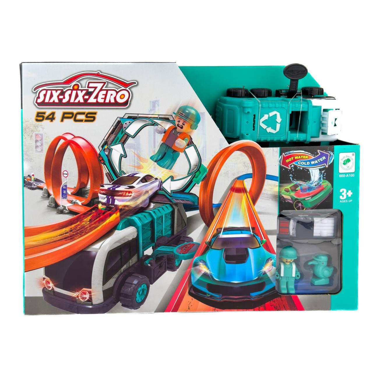 Іграшковий набір Автомобільний трек 660-A99-100 54 деталі різнобарвний, фото 1