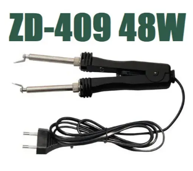 Паяльник-термопінцет для демонтажу ZD-409 48 W 220 V з двома жалами, фото 1