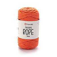 Yarnart MACRAME ROPE 3 мм (Макраме Роп 3 мм) № 800 яскраво-оранжевий (Пряжа, нитки для в'язання)