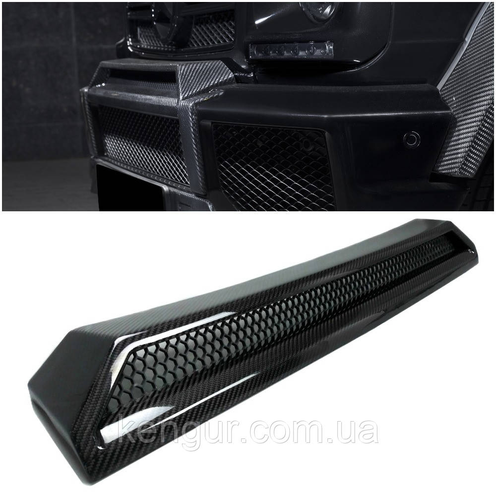 Накладка на передній бампер (будиночок) на Mercedes-Benz G-class W463 1979-2018 Brabus (карбон)