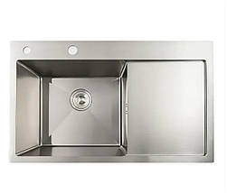 Кухонна мийка Handmade dante  78x49х22 см з нержавіючої сталі, фото 3