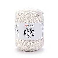 Yarnart MACRAME ROPE 5 мм (Макраме Роп 5 мм) № 752 молочний (Пряжа, нитки для в'язання)