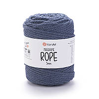Yarnart MACRAME ROPE 5 мм (Макраме Роп 5 мм) № 761 джинсовий (Пряжа, нитки для в'язання)