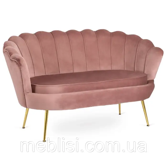 Диван ZENDAYA, 138 см, Рожевий велюр (MEBEL ELITE) ME.ZENDAYA/P/ZL/V/FW