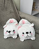 Домашні капці іграшки кігурумі песики білі, фото 2