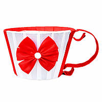 Чашка атласна червона 8,5 х12 см