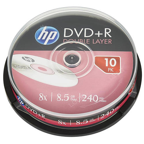 Диск DVD HP DVD+R 8.5GB 8X DL 10шт Spindle (69309/DRE00060-3) BMR (ID ...