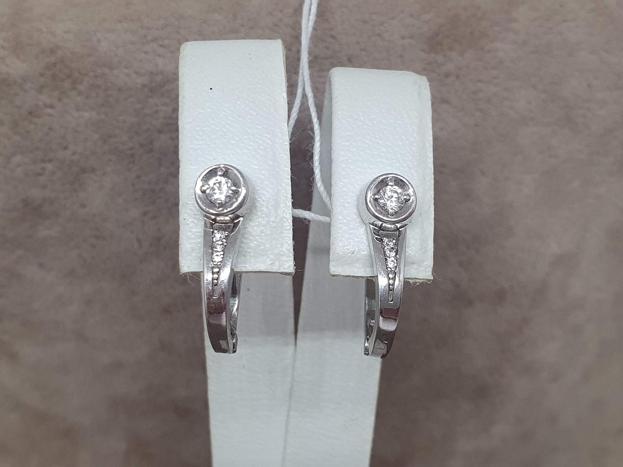 Золоті сережки з фіанітами. 3533563