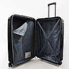 Валіза дорожня 3 в 1 трійка на колесах поліпропілен 77*50 см у різних кольорах Cans Чорний, фото 5