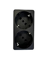 Розетка для EcoFlow, подвійна європейська, колір: чорний