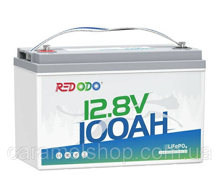 Літій-залізо-фосфатний акумулятор Lifepo4 Redodo акумуляторна батарея 12V 100Ah 1280 Wh