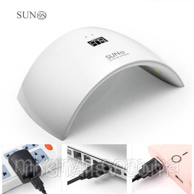 LED\UV ЛАМПА ДЛЯ НІГТІВ 24 W SUN 9S з дисплеєм
