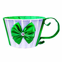 Чашка для квітів зелена 8,5 х12 см