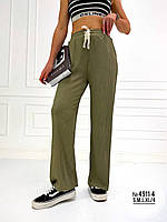 Брюки кльош у рубчик №4911-4