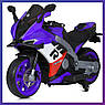 Дитячий електро мотоцикл двоколісний на акумуляторі Ducati M 6013 для дітей 3-8 років Фіолетовий, фото 2