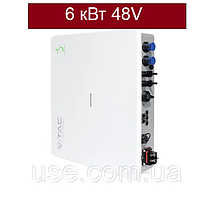 Гібридний інвертор сонячний 48 В, V, 6 кВт, kW, 6000 Вт, резервне живлення для дому. під соняні фотомодулі