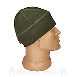 Шапка флісова зимова. Тактична шапка одношарова, шапка підшоломник, хакі, фото 3