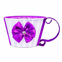 Чашка для квітів фіолетова 8,5 х12 см