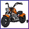 Дитячий електро мотоцикл двоколісний на акумуляторі Harley-Davidson M 6016 для дітей 3-8 років Жовтогарячий, фото 2