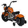 Дитячий електро мотоцикл двоколісний на акумуляторі Harley-Davidson M 6016 для дітей 3-8 років Жовтогарячий, фото 6