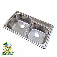 Нова фірмова товстостінна врізна кухонна мийка з відмінною шумоізоляцією з нержавіючої сталі 430х765мм Іспанія