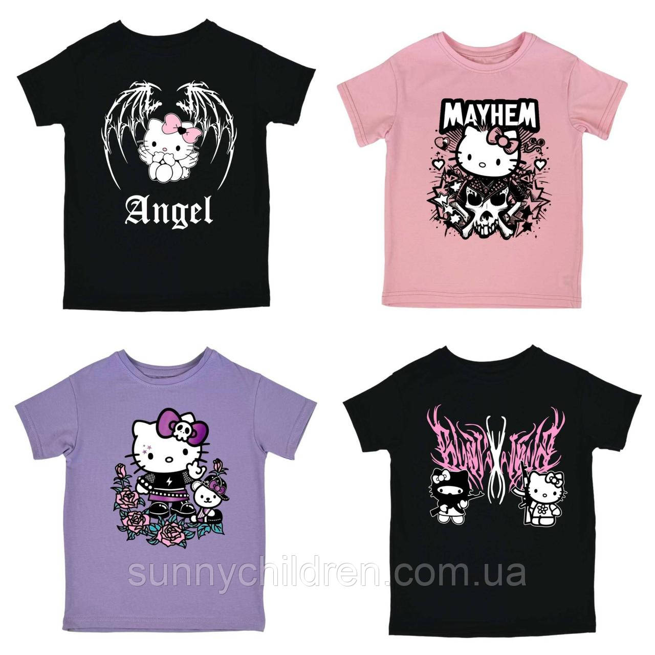 Футболки з Hello Kitty для дівчаток усі розміри