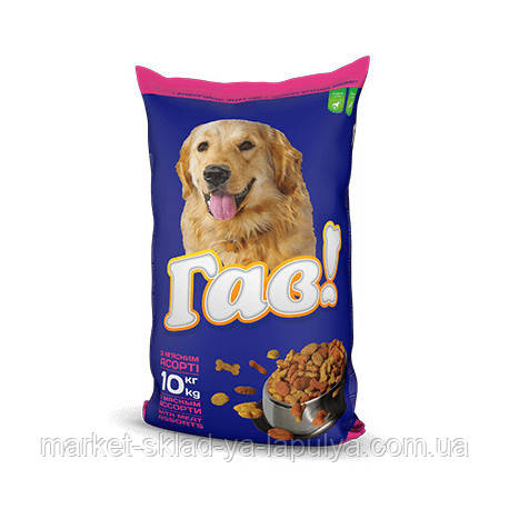 Сухий корм Гав м'ясне асорті 10 кг для собак, фото 1