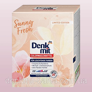 Пральний безфосфатний порошок для кольорової білизни Denkmit Colorwaschmittel Sanny Fresh 1,3 кг