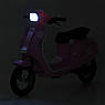 Дитячий електро мотоцикл скутер двоколісний на акумуляторі Vespa Sport для дітей 3-8 років Рожевий, фото 7