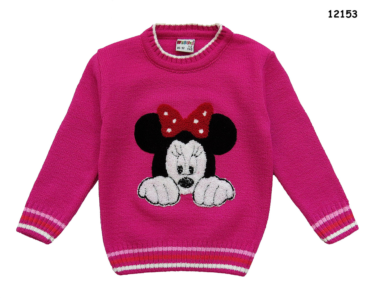 В'язана кофта Minnie Mouse для дівчинки. 86-92; 92-98 см