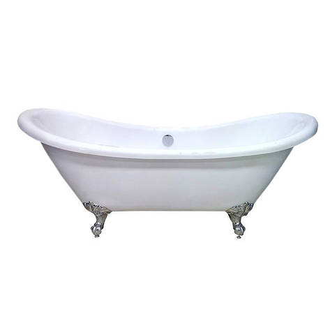 Акрилова ванна Atlantis C-3140 (176x75x75 см) з переливом, ноги – золото (Уцінка), фото 1