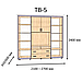Шафа-купе ТВ-5 Алекса розсувна шафа 2 двері з полицею під тв купити в Одесі, Україні, фото 7