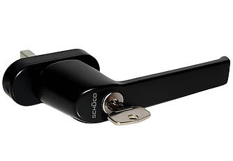 Ручка металопластикового вікна з ключем Schuco чорна