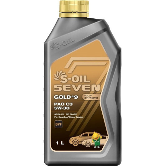 Моторна олива S-Oil Seven 5w30 Gold #9 PAO C3 1 л