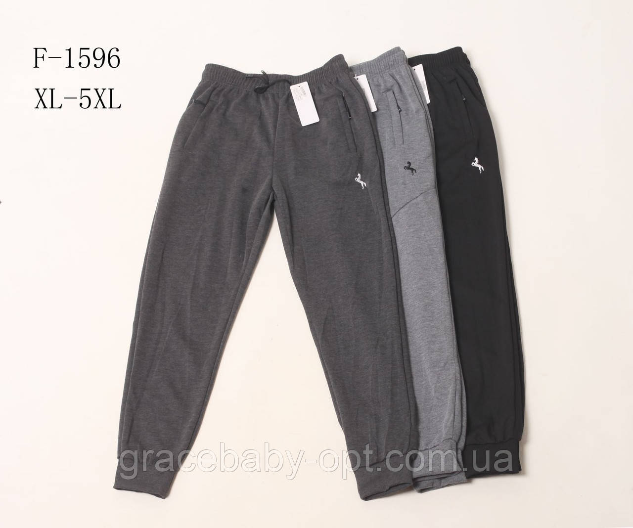 Спортивні штани чоловічі оптом, XL-5XL рр, № Si-F-1596, фото 1