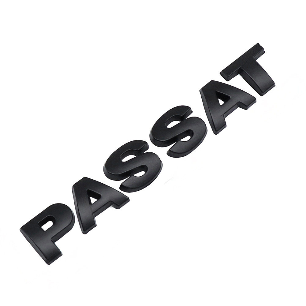 Емблема напис PASSAT (для Volkswagen) Чорна 115х16 мм (на скотчі) 3B0853687, фото 1