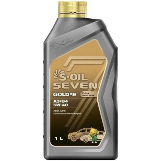 Моторна олива S-Oil Seven 5w40 Gold #9 A3/B4 1л