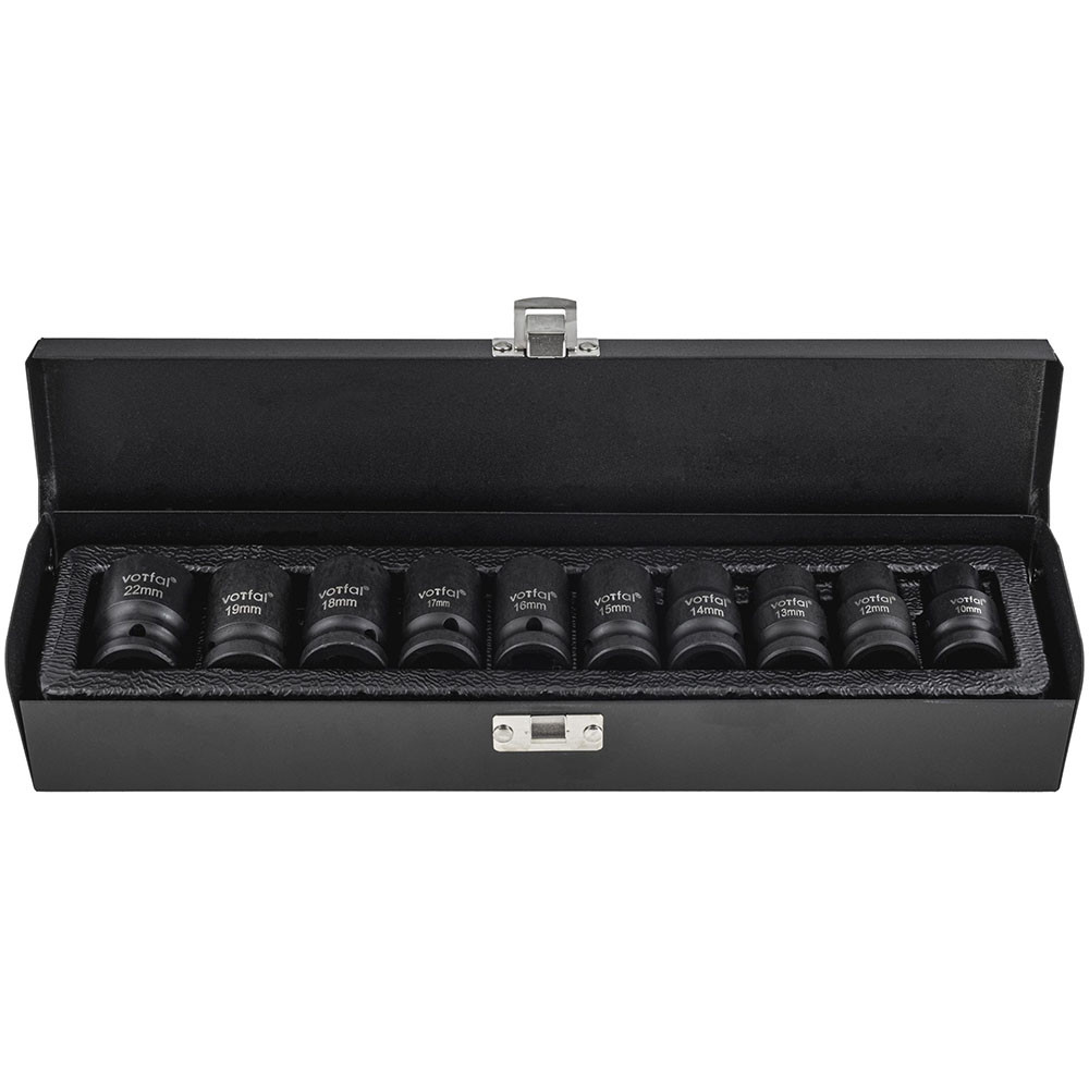 Набір ударних торцевих головок 1/2″ (10-22 мм) 10 од. Vorfal V088135, фото 1