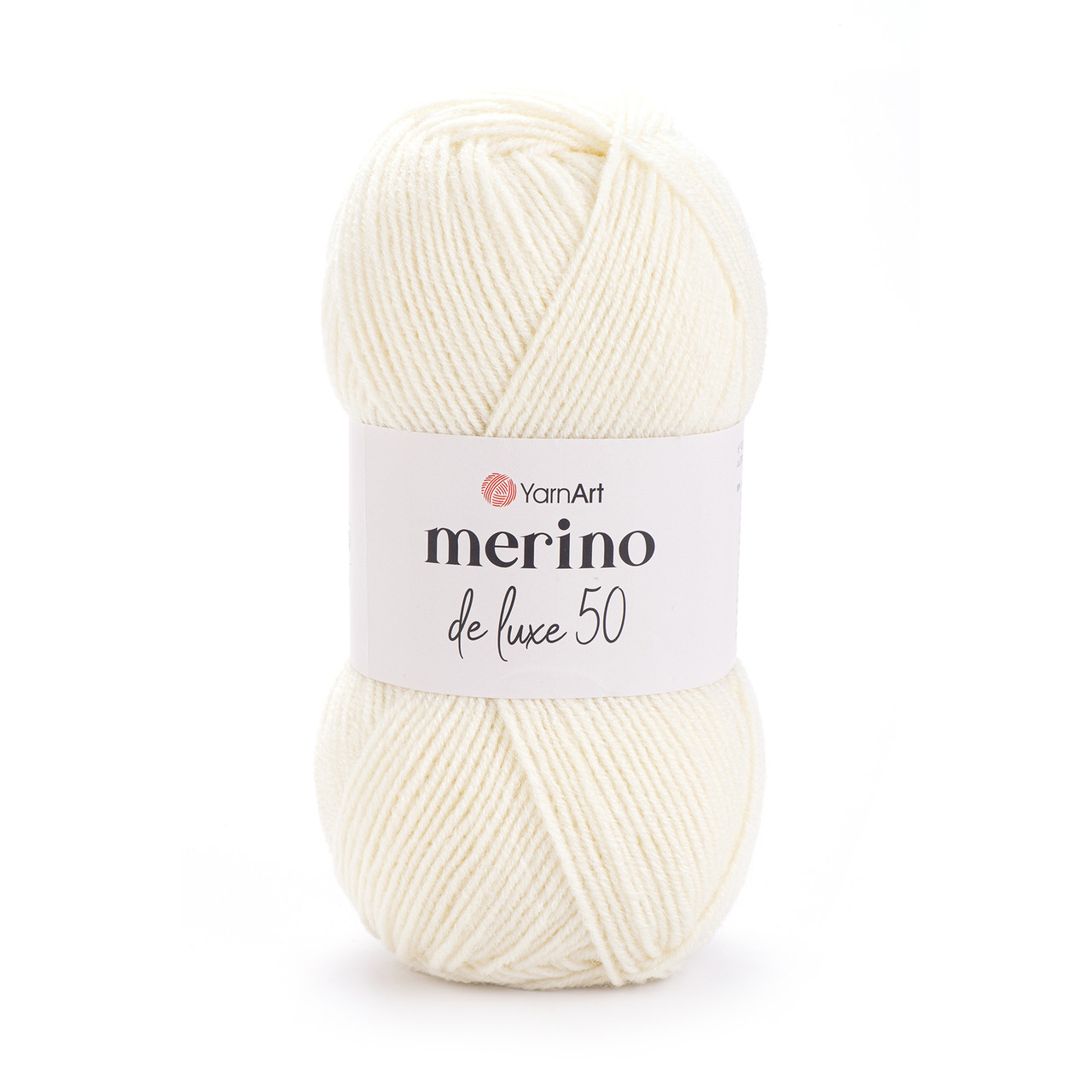 Пряжа Yarnart Merino De Luxe 50 № 502 молочний (Ярнарт Меріно де Люкс 50), фото 1