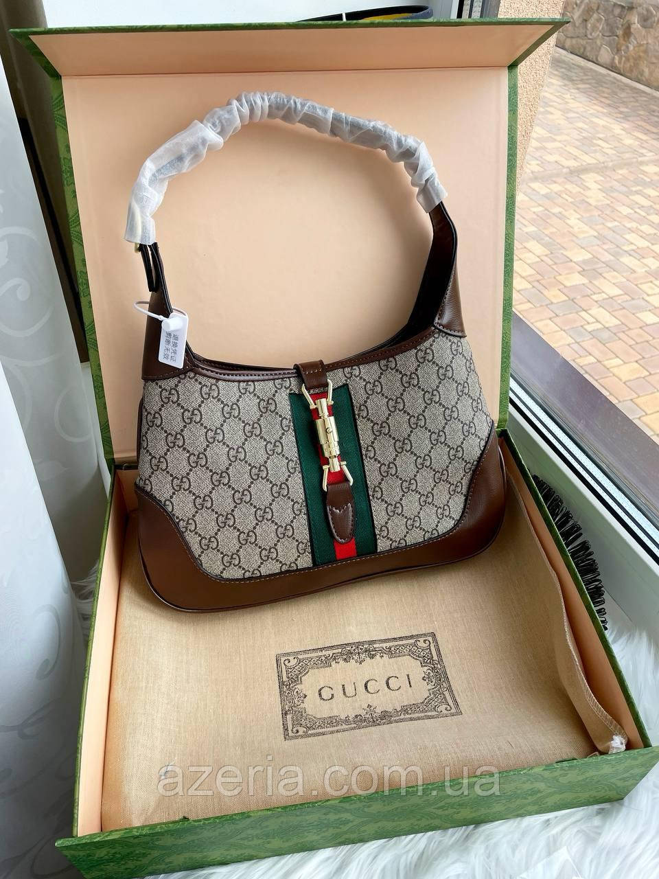 Стильна люксова шкіряна жіноча сумка Gucci Jackie 1961