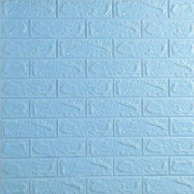 Самоклеюча декоративна 3D панель під бірюзову цеглу 700x770x3 мм