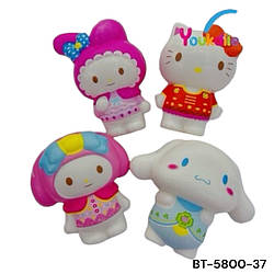 Сквиши SQUISHYсквіш "Кітті" 11*9см силікон (уп.12) Сквиш Антистрес іграшка ароматна велика