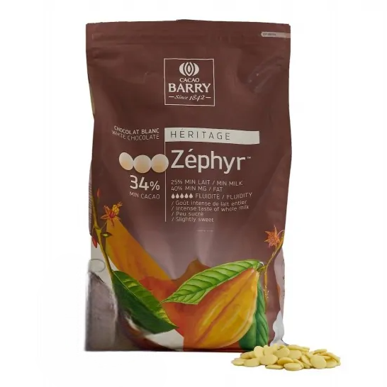 Barry Callebaut Zephyr 34% білий шоколад 1000г
