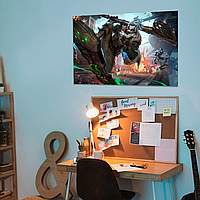 Плакат-постер на стіну з оригінальним принтом аніме-мультсеріалу Arcane Аркейн «Ekko Екко на борді»