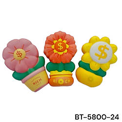 Сквиши SQUISHY сквіш "Квітка у вазоні" 12*9см силікон (уп.12)  Сквиш Антистрес іграшка ароматна велика